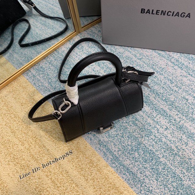 Balenciaga專櫃爆款手提肩背女包 巴黎世家鑽石紋xs小號Hourglass沙漏包 fyj1026